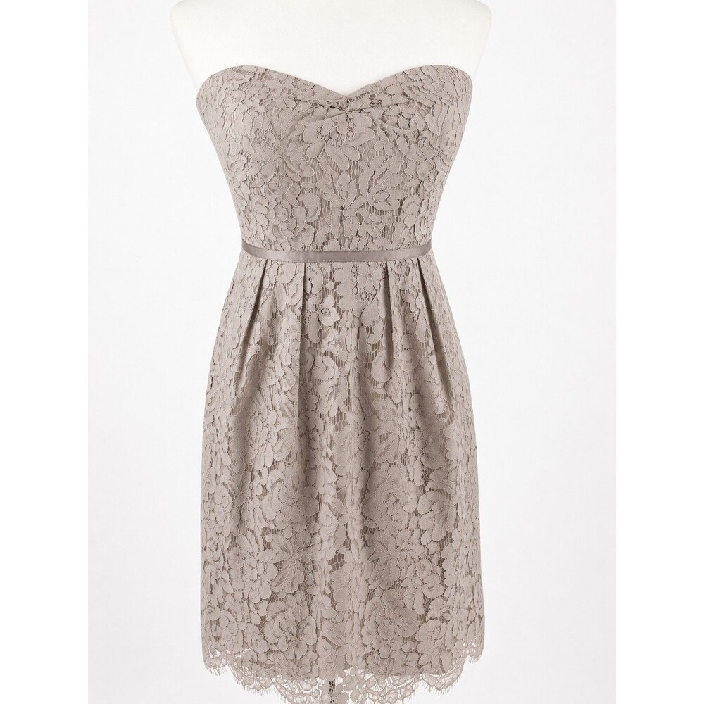 Lace Bridesmaid Wedding Guest Strapless Sweetheart Dress Jenny Yoo Hudson Sz 6